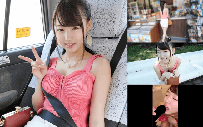 【再販】巨乳の女の子と『とびっこ』仕込みお散歩〜お店のトイレでフェラ抜き
