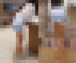 美脚OLさん 透けタイトスカートお尻とパンストつま先と足裏