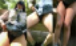 友達に囃し立てられてハイレグ食い込みオ◯ニーする最悪のド変態ミニスカ