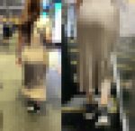 ベージュのニットワンピからパンティーライン浮き過ぎな動画。