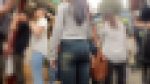 【美尻ジーンズお姉さん】長身モデルスタイルアジア美女の控え目プリプリジーンズ着衣尻を粘着撮影。