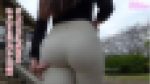 巨尻ちゃんのむっちり白レギンス尻（2）ジョギングで揺れる尻肉