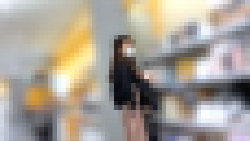 【４K・高画質】#48 ベージュニットワンピ女子のムッチリマシュマロボディを追いかける