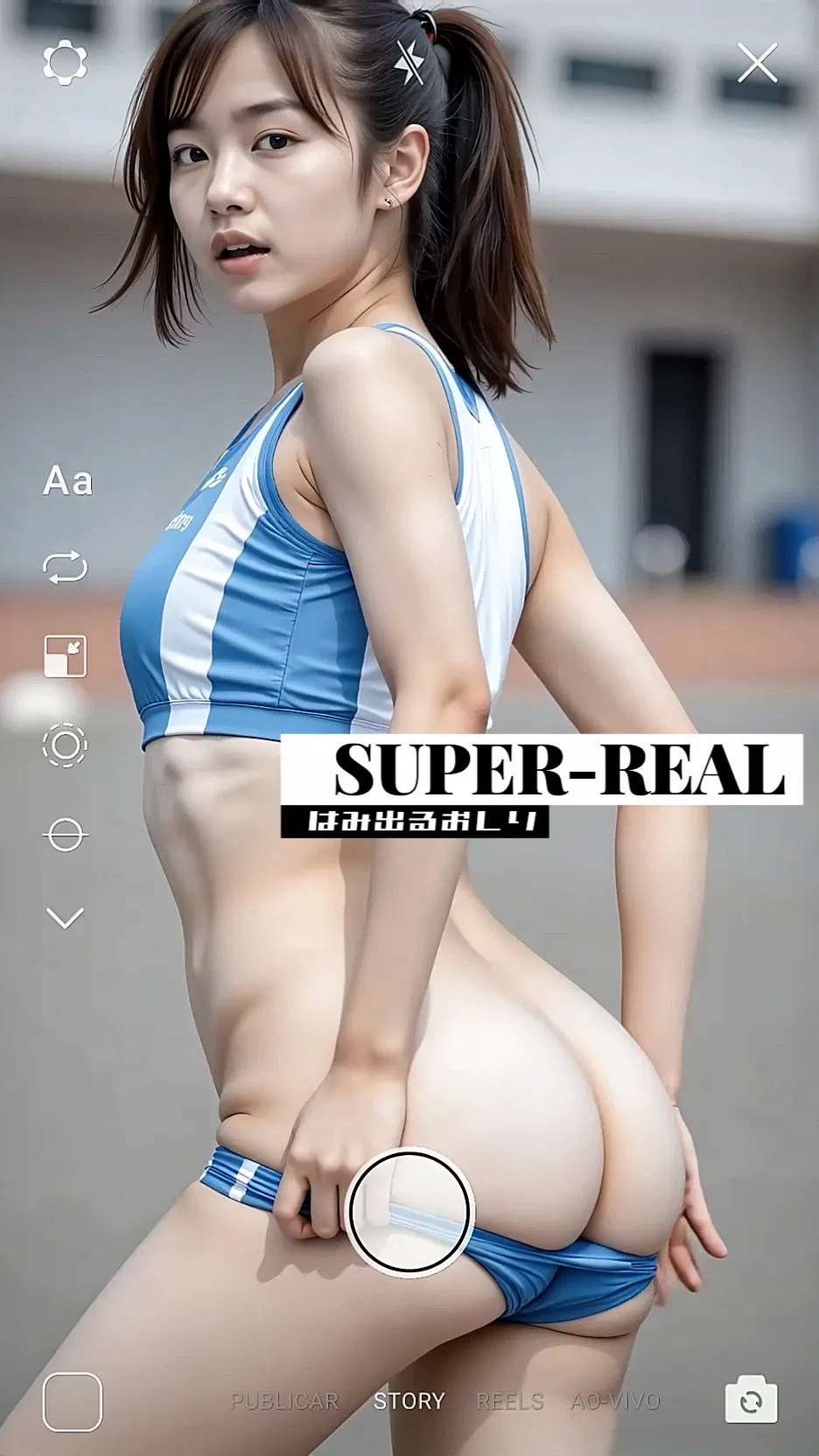 【SUPER-REAL動画】陸上部のはみ出るおしり