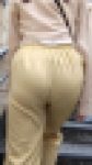 【再販】プリケツに張り付いたパンツから透けちゃっている下着がとにかくエロい！