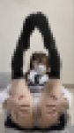 初めての動画投稿?お部屋でシマシマパンツ見せつけ