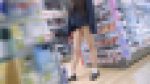 [4K]えちえちJK盗撮No.199#Tバック　モデル級の超絶美女がクソミニ縞パンで店内闊歩！