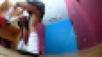 【再販】暑さでミニスカを捲り上げ涼む女の子達の休憩室を覗くパンチラ②