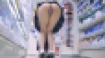 [4K]えちえちJK盗撮No.203#青チェ#ノーパン　ついにパンティを脱ぎ捨て登場のド変態JKちゃんを超接写！