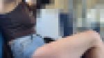 もはや裸…ご自慢のエッグい脚を公然と露出してしまうど変態JDを至近距離で楽しむ