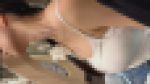 【再販】推定Hカップ！清楚系黒髪ロング＋細巨乳＋胸ちら＝最高＼(^_^)／