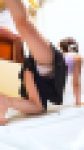 ストレッチ中薄着おねえさんをこっそり観察　パンティのためのヨガポーズ