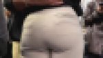 【再販】タイトなホワイトパンツを履いたお姉さんのお尻を凝視するだけの動画(/ω＼)